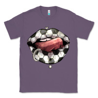 Lavender Soccer lips Classic Tee - HowdyJamesFarm