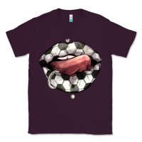 Plum Soccer lips Classic Tee - HowdyJamesFarm