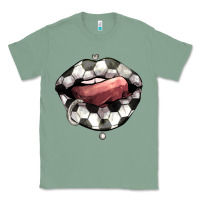 Sage Soccer lips Classic Tee - HowdyJamesFarm