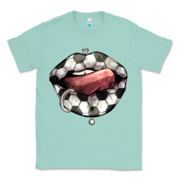 Seafoam Soccer lips Classic Tee - HowdyJamesFarm