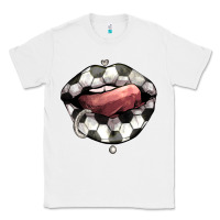 White Soccer lips Classic Tee - HowdyJamesFarm