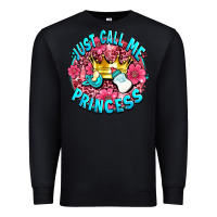 Black just call me princess Premium Sweatshirt - AdoDesignShop