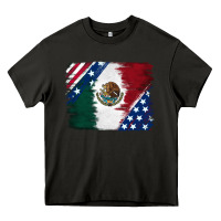 Asphalt Mexican With American Flag Heavy Core Tee - RanaPortraitStore