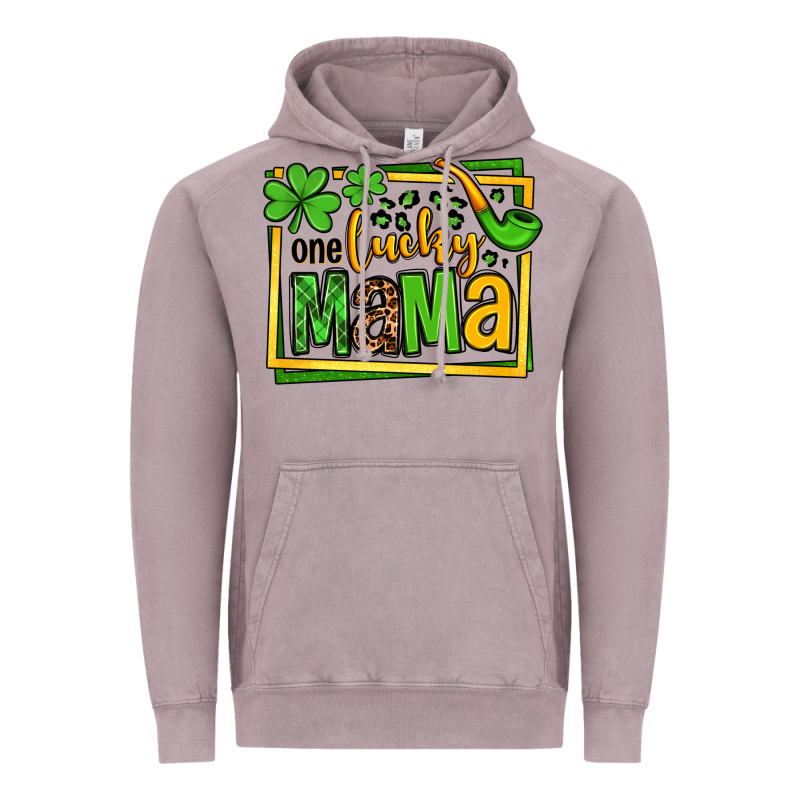 One Lucky Mama St. Patrick's Vintage Hoodie by OliviaCreatesArt | Teevron