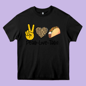 Peare Love Tacos Heavy Core Tee Designed By Bettercallsaul