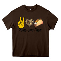 Chocolate Brown Peare Love Tacos Heavy Core Tee - Bettercallsaul