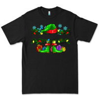 Black custom name christmas elf Premium Tee - texasbilliewilder