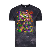 Cloud Black Mardi Gras love lips Vintage Tee - HowdyJamesFarm