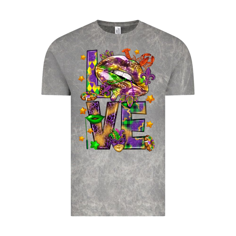 Mardi Gras Love Lips Vintage Tee by HowdyJamesFarm | Teevron