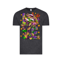 Vintage Black Mardi Gras love lips Vintage Tee - HowdyJamesFarm