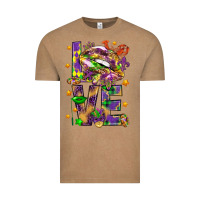 Vintage Coffee Mardi Gras love lips Vintage Tee - HowdyJamesFarm
