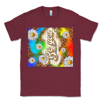 Burgundy be you with daisies Classic Tee - TumblerDesignByShophia