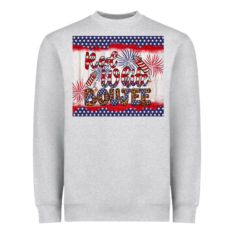 Red White Boujee Heavyweight Sweatshirt by Artiststas | Teevron