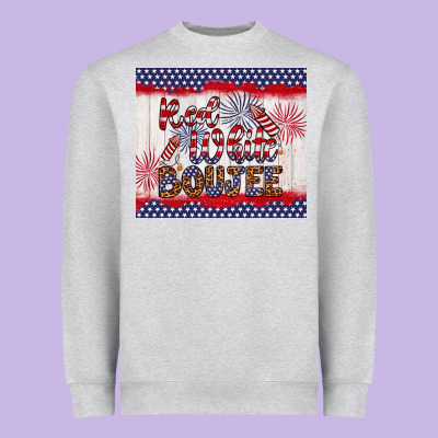 Red White Boujee Heavyweight Sweatshirt Designed By Artiststas