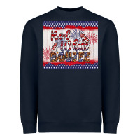 Navy red white boujee Heavyweight Sweatshirt - Artiststas
