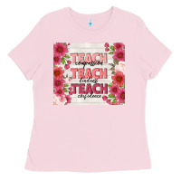 Bubblegum Pink teacher life Ladies Tee - TumblerDesignByShophia