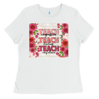 White teacher life Ladies Tee - TumblerDesignByShophia