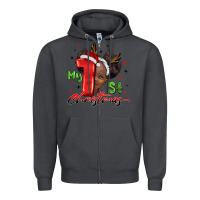 Smoke my first christmas african girl Zipper Hoodie - BarkalooDesign