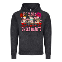 Vintage Black Valentine's Day my class is full of sweet hearts Vintage Hoodie - FaDigitalArtStudio