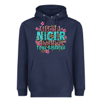 Navy i'll try to be nicer if you'll try ti be smarter Heavyweight Hoodie - AdoDesignShop