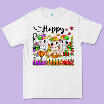 Happy Hallothanksmas Unicorns Premium Tee Designed By Texasbilliewilder