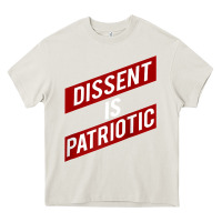 Cream DISSENT IS PATRIOTIC Political Meme Raglan Baseball Tee Heavy Core Tee - maiPhamDesign