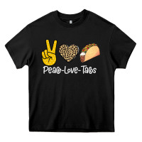 Black Peace Love Tacos Heavy Core Tee - Bettercallsaul