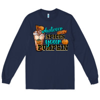 Navy whatever spice your pumpkin coffee cup Long Sleeve Tee - FaDigitalArtStudio