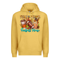 Antique Gold Falling Leaves Football Please Premium Hoodie - CowhideDigitalArt