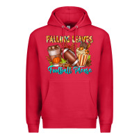 Cardinal Falling Leaves Football Please Premium Hoodie - CowhideDigitalArt