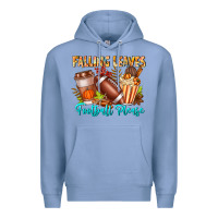 Colony Blue Falling Leaves Football Please Premium Hoodie - CowhideDigitalArt