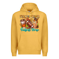 Mustard Falling Leaves Football Please Premium Hoodie - CowhideDigitalArt