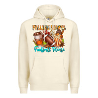 Sandshell Falling Leaves Football Please Premium Hoodie - CowhideDigitalArt