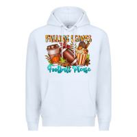 White Falling Leaves Football Please Premium Hoodie - CowhideDigitalArt