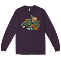 Plum western pumpkin farm truck Long Sleeve Tee - RanaPortraitStore