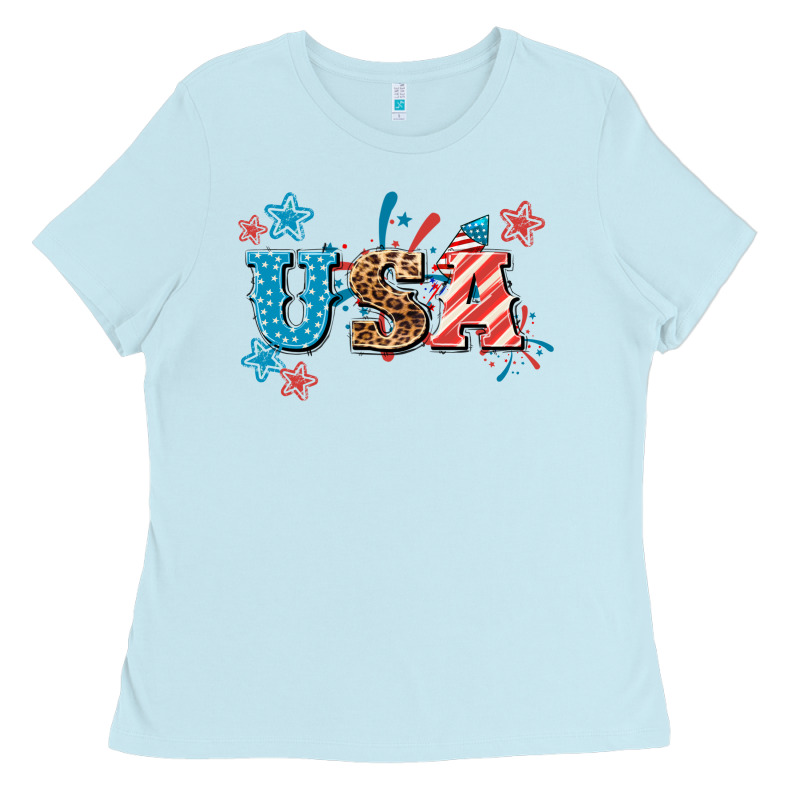 Usa 4th Of July Ladies Tee by HowdyJamesFarm | Teevron