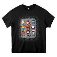 Black halloween funny set ghost mummy witch vampire and pumpkin t shirt Heavy Core Tee - maiPhamDesign