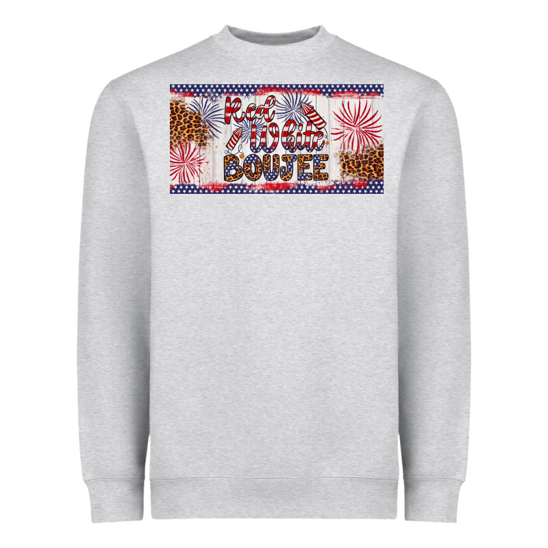 Red White Boujee Heavyweight Sweatshirt by Artiststas | Teevron