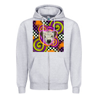 Heather Grey halloween  calf scottish Zipper Hoodie - BarkalooDesign