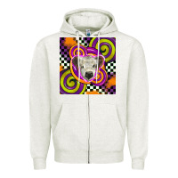 Oatmeal Heather halloween  calf scottish Zipper Hoodie - BarkalooDesign