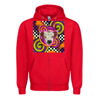 Red halloween  calf scottish Zipper Hoodie - BarkalooDesign