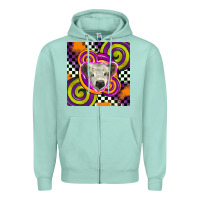 Seafoam halloween  calf scottish Zipper Hoodie - BarkalooDesign