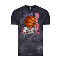 Cloud Black Basketball girl Vintage Tee - HowdyJamesFarm