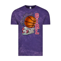 Cloud Purple Basketball girl Vintage Tee - HowdyJamesFarm