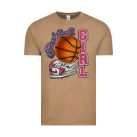 Vintage Coffee Basketball girl Vintage Tee - HowdyJamesFarm