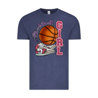 Vintage Denim Basketball girl Vintage Tee - HowdyJamesFarm