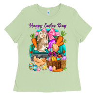 Matcha Happy Easter Day truck Ladies Tee - HowdyJamesFarm