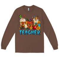 Chestnut Teacher Coffee Cups Long Sleeve Tee - FaDigitalArtStudio