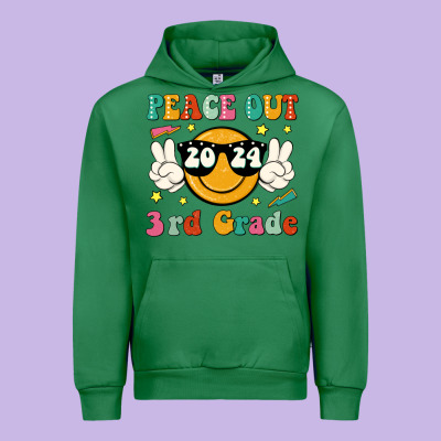 Peace Out 2024 3rd Grade Urban Hoodie Designed By Jahusdesignshop