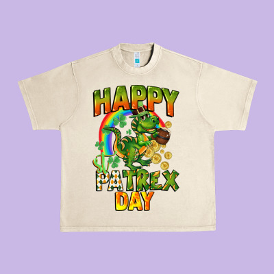 Happy St. Patrex Day Urban Heavy Tee Designed By Cowgirlartshop